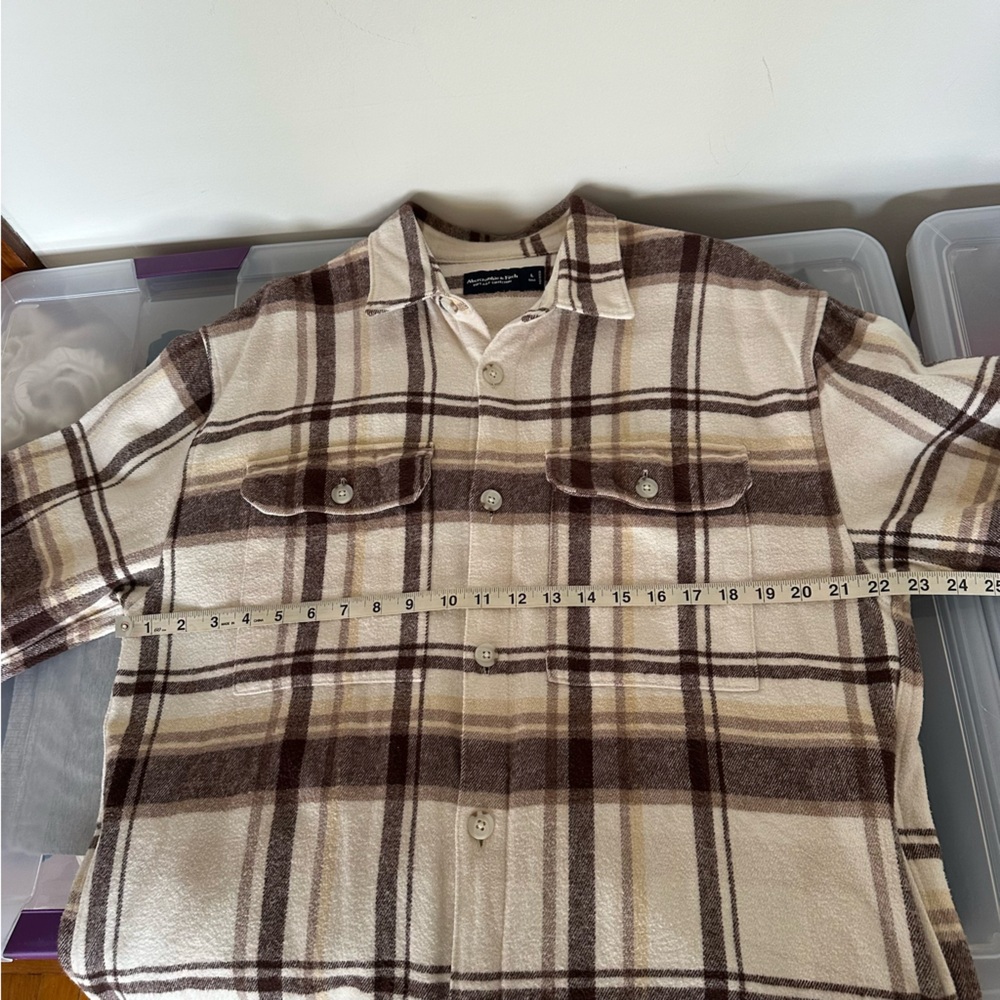 Abercrombie & Fitch Relaxed Shirt Jacket Size Large Tall Soft A&F Collection - Picture 6 of 9